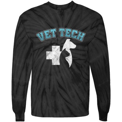 Cool Vet Technician Dog Cat Veterinarian Animal Gift Tie-Dye Long Sleeve Shirt