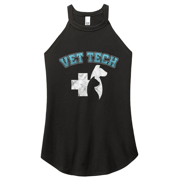 Cool Vet Technician Dog Cat Veterinarian Animal Gift Women's Perfect Tri Rocker Tank