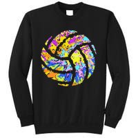 Colorful Volleyball Tie Dye  Teen Player Coach Sweatshirt