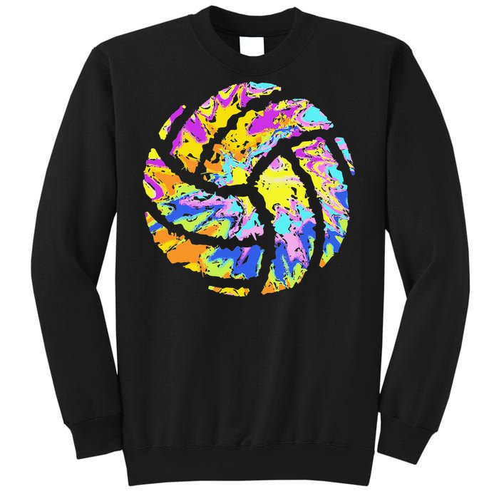 Colorful Volleyball Tie Dye  Teen Player Coach Sweatshirt