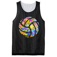 Colorful Volleyball Tie Dye  Teen Player Coach Mesh Reversible Basketball Jersey Tank