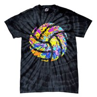 Colorful Volleyball Tie Dye  Teen Player Coach Tie-Dye T-Shirt