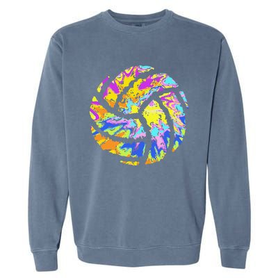 Colorful Volleyball Tie Dye  Teen Player Coach Garment-Dyed Sweatshirt