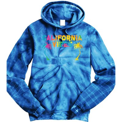 California Vibes Usa America American Californian Funny Gift Tie Dye Hoodie