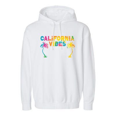 California Vibes Usa America American Californian Funny Gift Garment-Dyed Fleece Hoodie