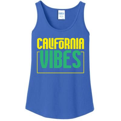 California Vibes Usa State America Travel Californian Cool Gift Ladies Essential Tank