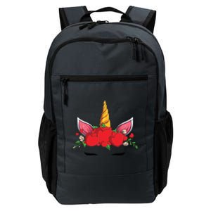 Cute Valentines Unicorn Heart Flowers Gift Daily Commute Backpack