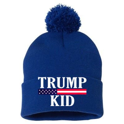 Cute Vintage Vote Trump Us Flag Republican Gift Pom Pom 12in Knit Beanie