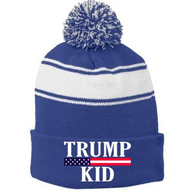 Cute Vintage Vote Trump Us Flag Republican Gift Stripe Pom Pom Beanie