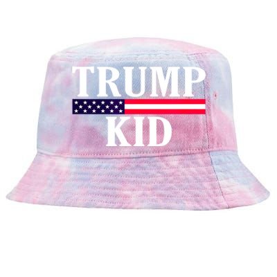 Cute Vintage Vote Trump Us Flag Republican Gift Tie-Dyed Bucket Hat