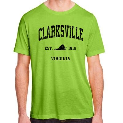 Clarksville Virginia Va Vintage Athletic Black Sports Adult ChromaSoft Performance T-Shirt