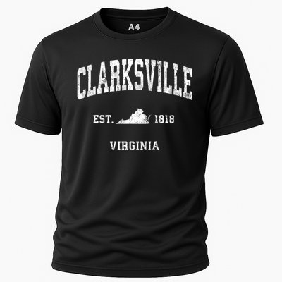 Clarksville Virginia Va Vintage Athletic Black Sports Cooling Performance Crew T-Shirt