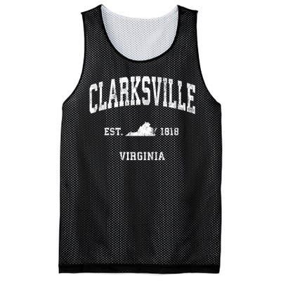 Clarksville Virginia Va Vintage Athletic Black Sports Mesh Reversible Basketball Jersey Tank