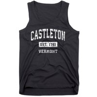 Castleton Vermont Vt Vintage Sports Established Tank Top