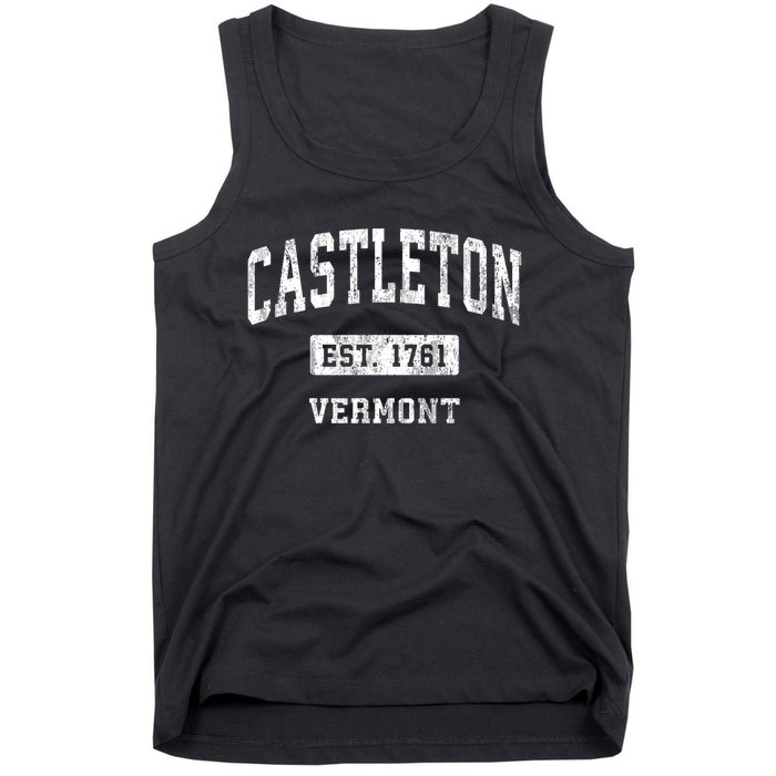 Castleton Vermont Vt Vintage Sports Established Tank Top