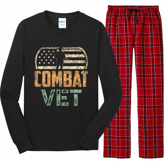 Combat Vet VeteranS Day Soldier Veterans Combat Veteran Long Sleeve Pajama Set