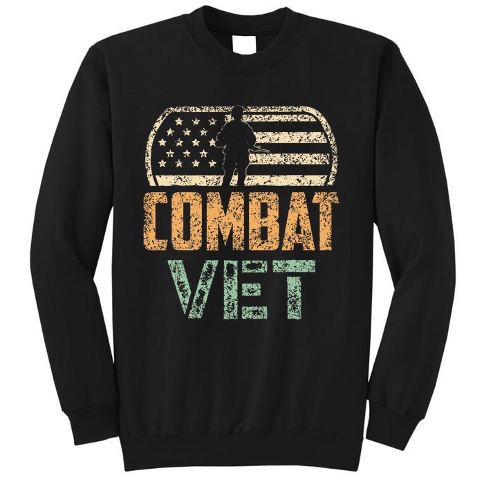 Combat Vet VeteranS Day Soldier Veterans Combat Veteran Tall Sweatshirt