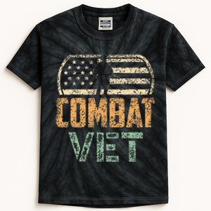 Combat Vet VeteranS Day Soldier Veterans Combat Veteran Kids Tie-Dye T-Shirt