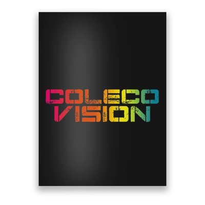 Coleco Vision Vintage Retro Colorful Text Poster