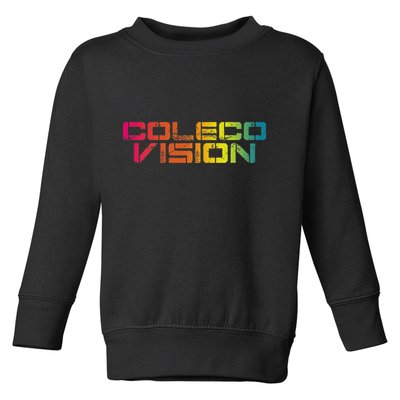 Coleco Vision Vintage Retro Colorful Text Toddler Sweatshirt