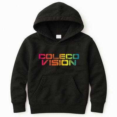 Coleco Vision Vintage Retro Colorful Text Kids Hoodie