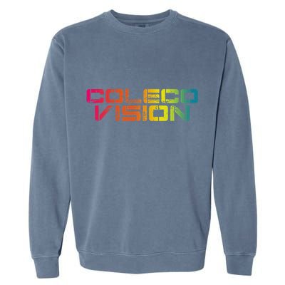 Coleco Vision Vintage Retro Colorful Text Garment-Dyed Sweatshirt
