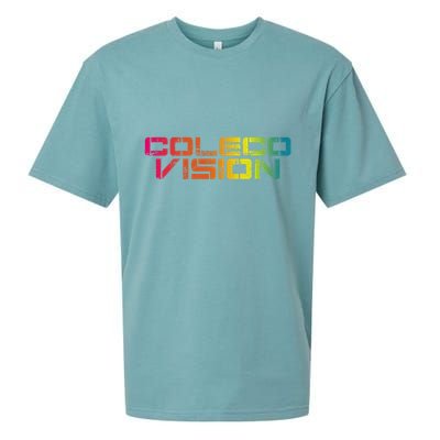 Coleco Vision Vintage Retro Colorful Text Sueded Cloud Jersey T-Shirt