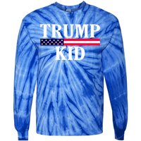 Cute Vintage Vote Trump Us Flag Republican Cool Gift Tie-Dye Long Sleeve Shirt