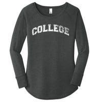 College Varsity Vintage Style Frat House Party Animal Women's Perfect Tri Tunic Long Sleeve Shirt