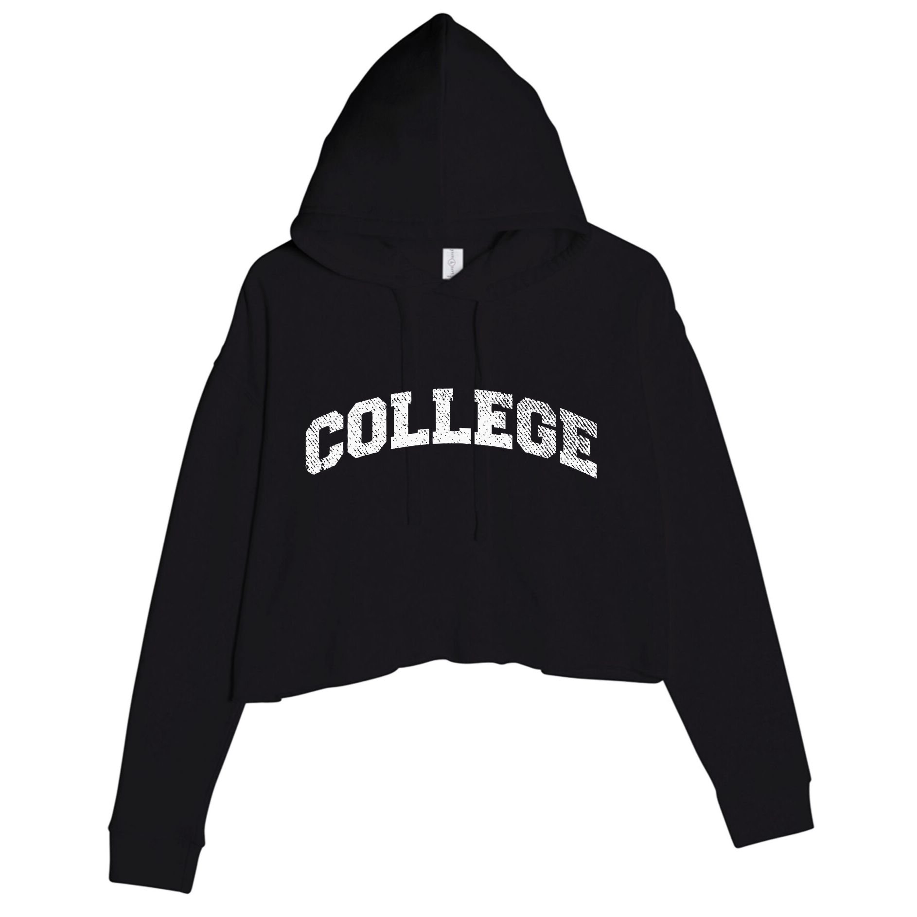 College Varsity Vintage Style Frat House Party Animal Crop Fleece Hoodie
