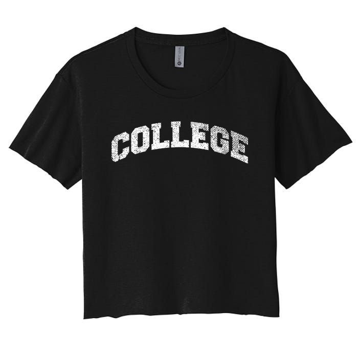 College Varsity Vintage Style Frat House Party Animal Women's Crop Top Tee