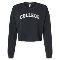 College Varsity Vintage Style Frat House Party Animal Cropped Pullover Crew