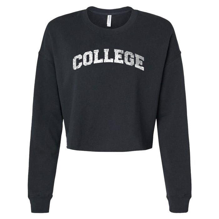 College Varsity Vintage Style Frat House Party Animal Cropped Pullover Crew