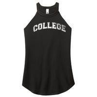 College Varsity Vintage Style Frat House Party Animal Women's Perfect Tri Rocker Tank