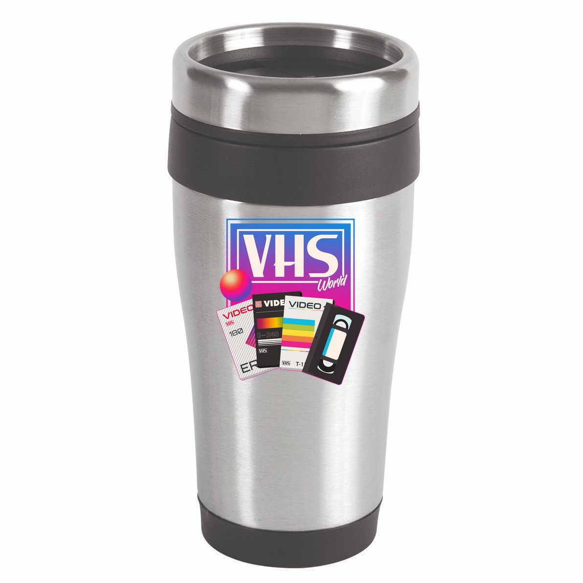 Cool Vintage VHS World Movie Tapes 16oz Travel Tumbler