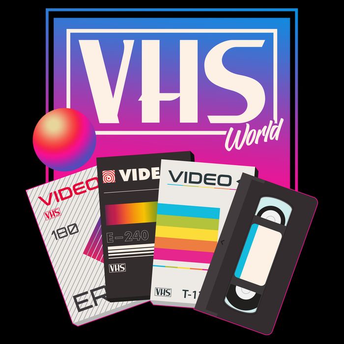 Cool Vintage VHS World Movie Tapes Womens Tank Top