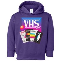 Cool Vintage VHS World Movie Tapes Toddler Hoodie
