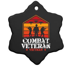 Combat Veteran Vietnam Veterans Day Premium Ceramic Star Ornament