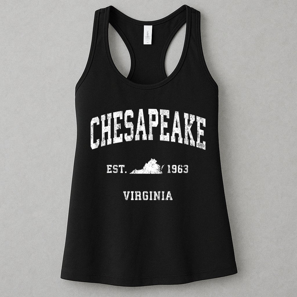 Chesapeake Virginia Va Vintage Athletic Womens Tank Top