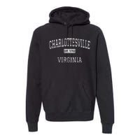 Charlottesville Virginia Va Vintage Premium Hoodie