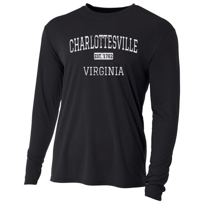 Charlottesville Virginia Va Vintage Cooling Performance Long Sleeve Crew