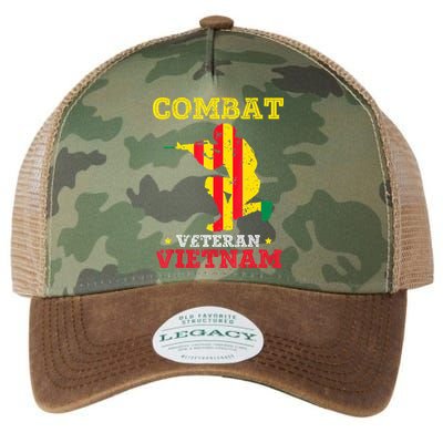 Combat Veteran Vietnam Retired Patriotic Legacy Tie Dye Trucker Hat