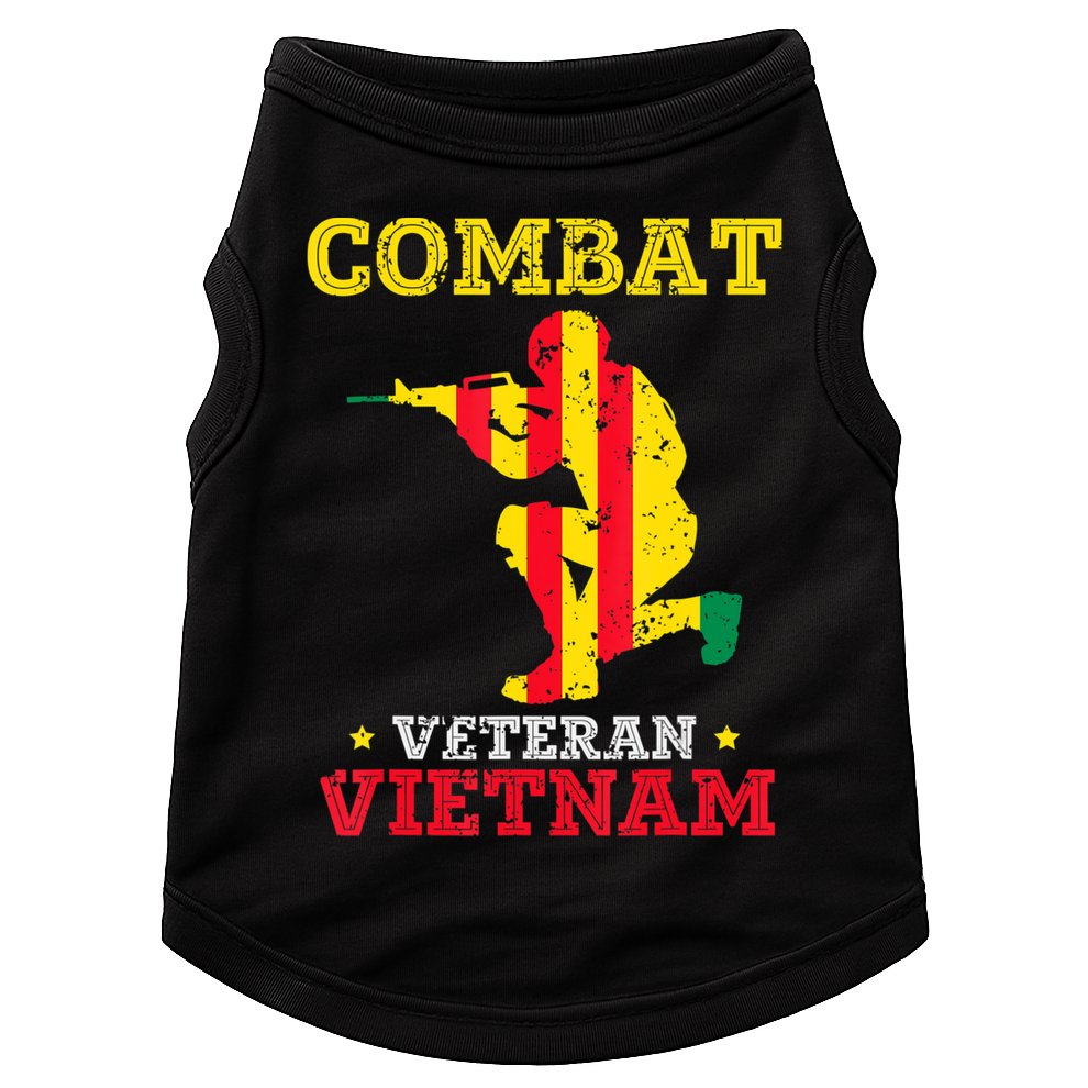 Combat Veteran Vietnam Retired Patriotic Doggie Tank