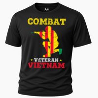 Combat Veteran Vietnam Retired Patriotic Cooling Performance Crew T-Shirt