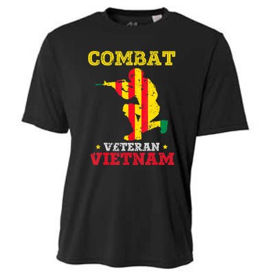 Combat Veteran Vietnam Retired Patriotic Cooling Performance Crew T-Shirt