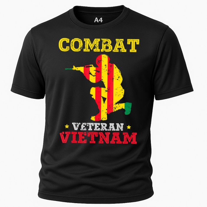 Combat Veteran Vietnam Retired Patriotic Cooling Performance Crew T-Shirt