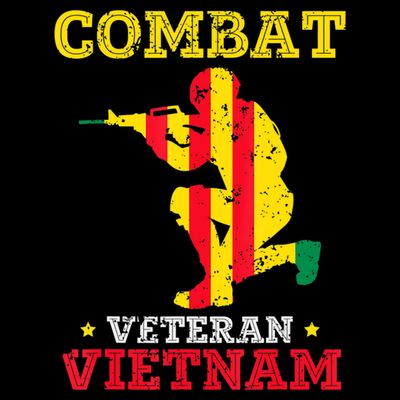 Combat Veteran Vietnam Retired Patriotic T-Shirt
