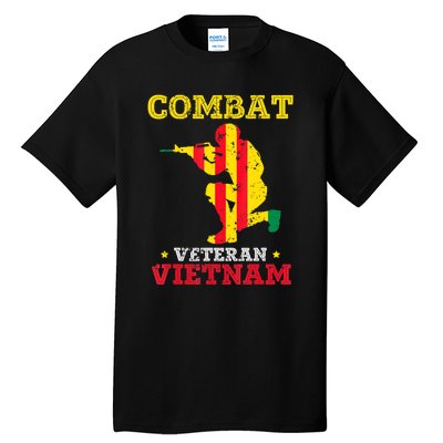 Combat Veteran Vietnam Retired Patriotic Tall T-Shirt