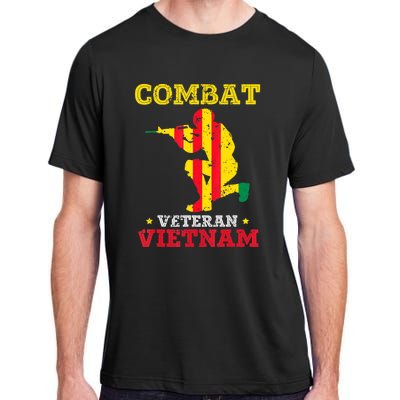 Combat Veteran Vietnam Retired Patriotic Adult ChromaSoft Performance T-Shirt