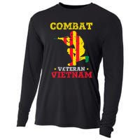 Combat Veteran Vietnam Retired Patriotic Cooling Performance Long Sleeve Crew